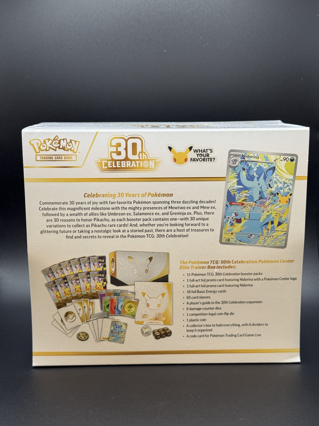 Pokémon TCG 30th Celebration Pokémon Center Elite Trainer Box – English