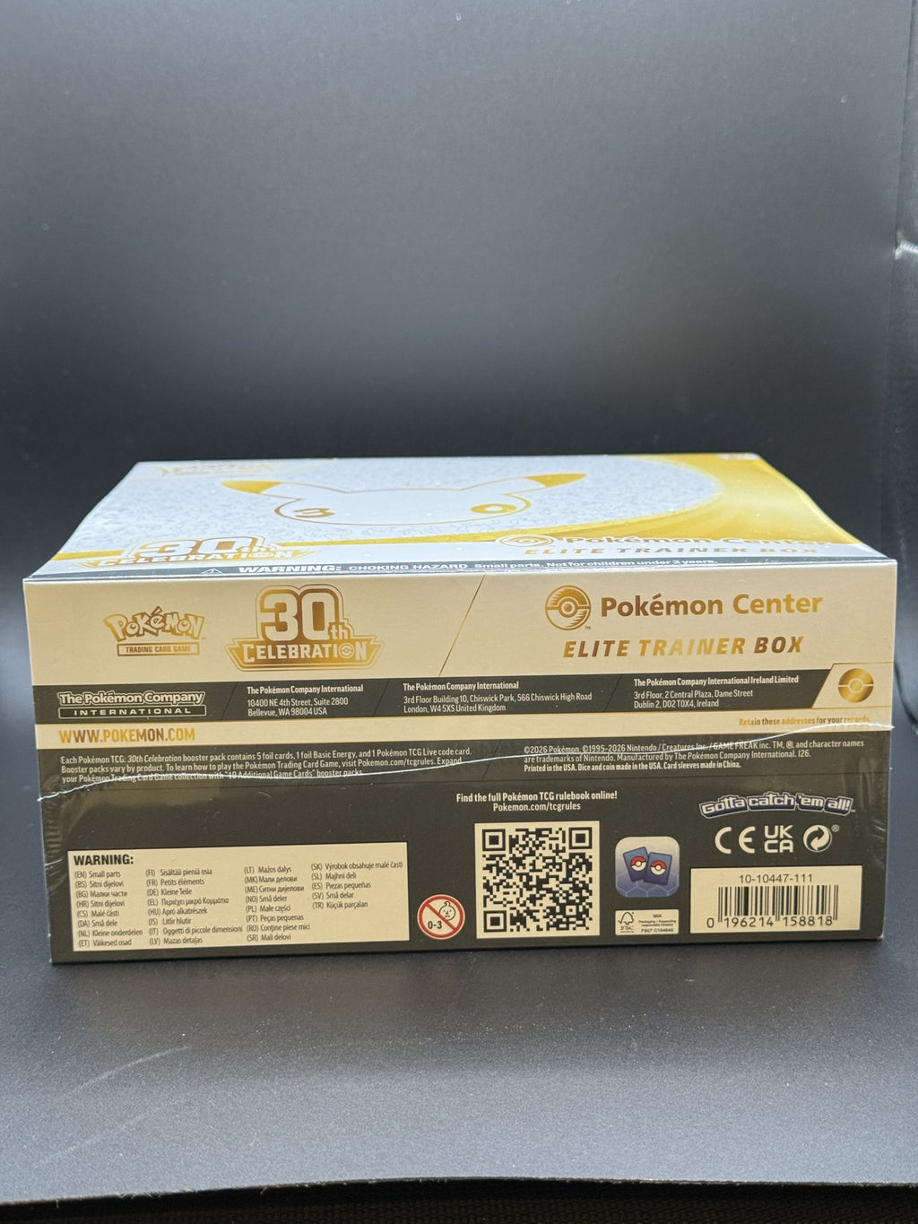 Pokémon TCG 30th Celebration Pokémon Center Elite Trainer Box – English