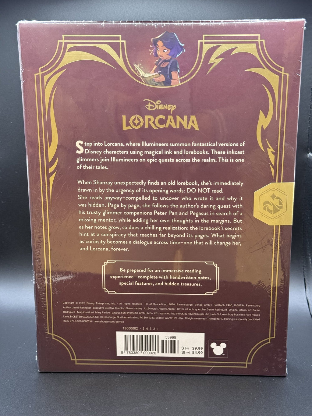 Disney Lorcana Quest of Wonders An Illumineer's Lorebook with promo card – English