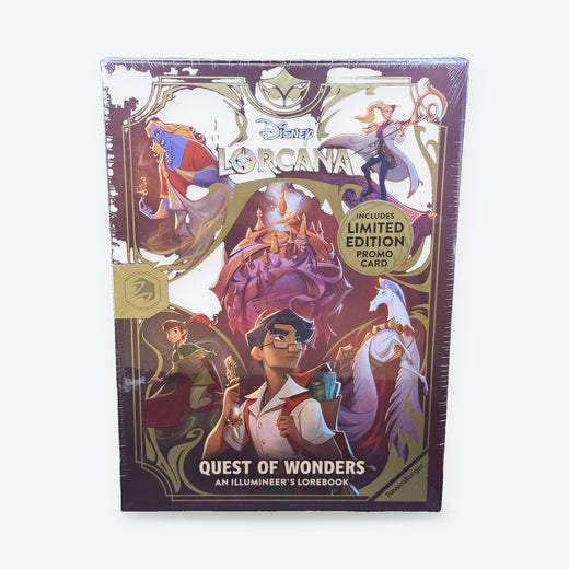 Disney Lorcana TCG: Quest of Wonders – An Illumineer's Lorebook (with Promo Card)
