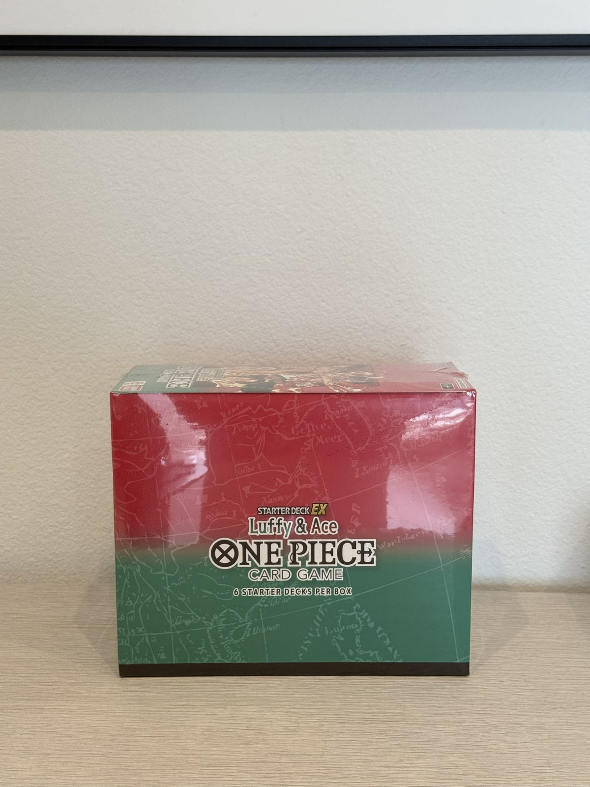 In-stock photo: sealed ST-30 Luffy & Ace display of 6 Starter Decks. This listing is for 1 Starter Deck.